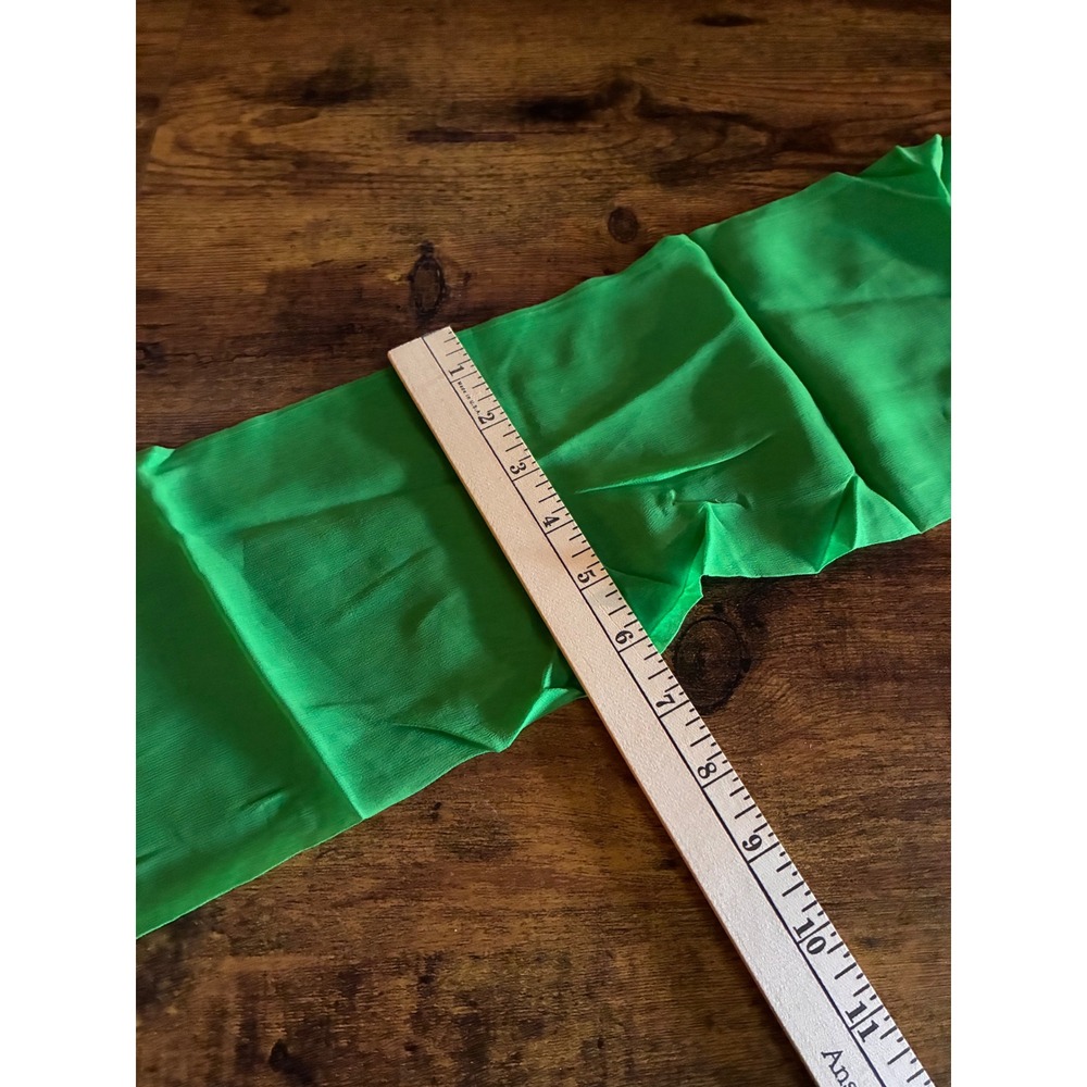 Unbranded Scarf Womens OS Green Good Sheer Chiffon Rectangle Raw Edge Accessory - Picture 4 of 5